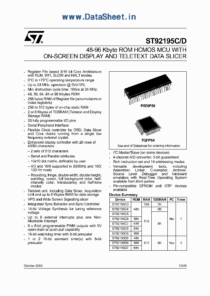 ST92195D_3013412.PDF Datasheet
