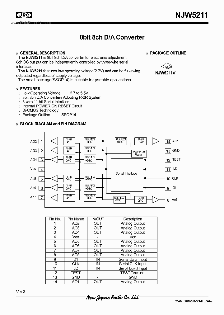 NJW5211_3014696.PDF Datasheet