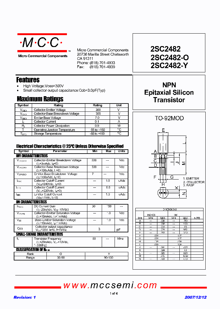 2SC2482_3015603.PDF Datasheet