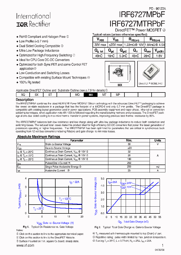 IRF6727MPBF09_3014979.PDF Datasheet