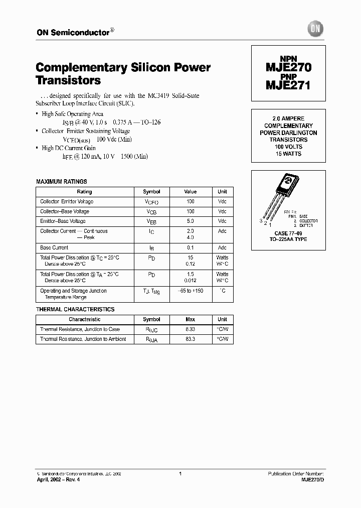 MJE270-D_3017751.PDF Datasheet