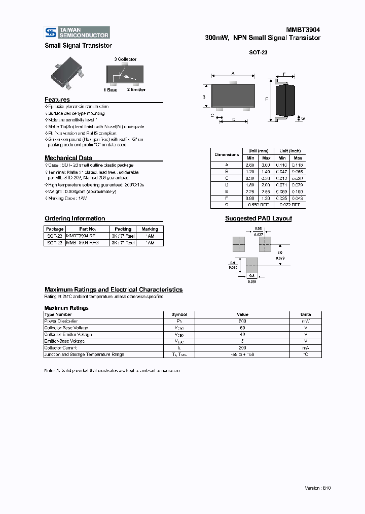 MMBT3904RFG_3018889.PDF Datasheet