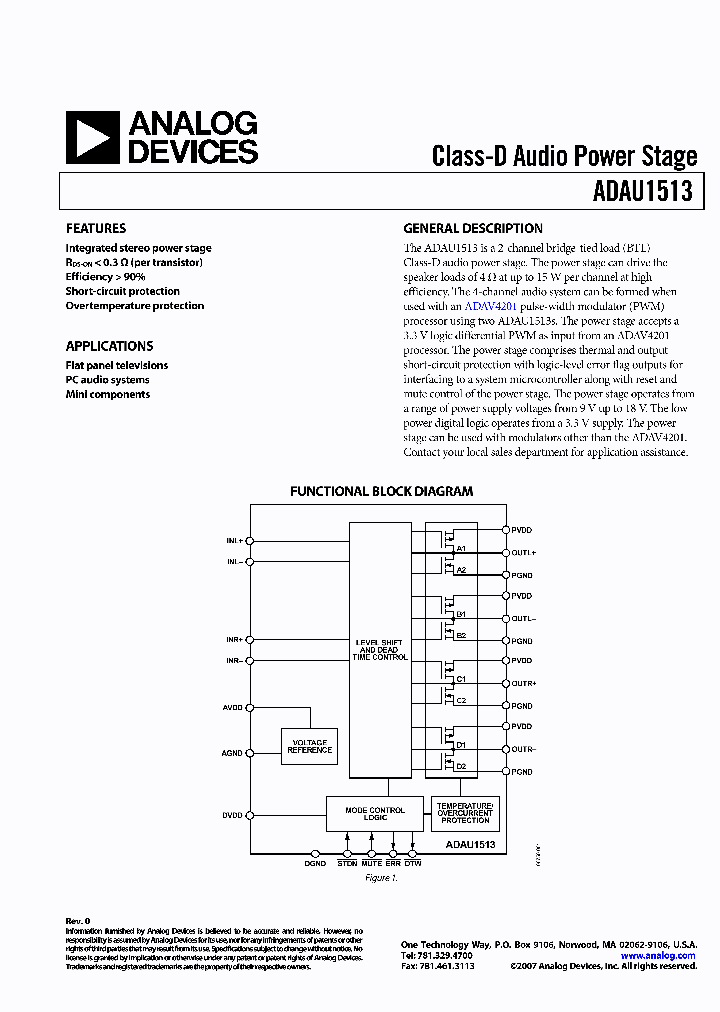 ADAU1513ASVZ-RL_3020392.PDF Datasheet
