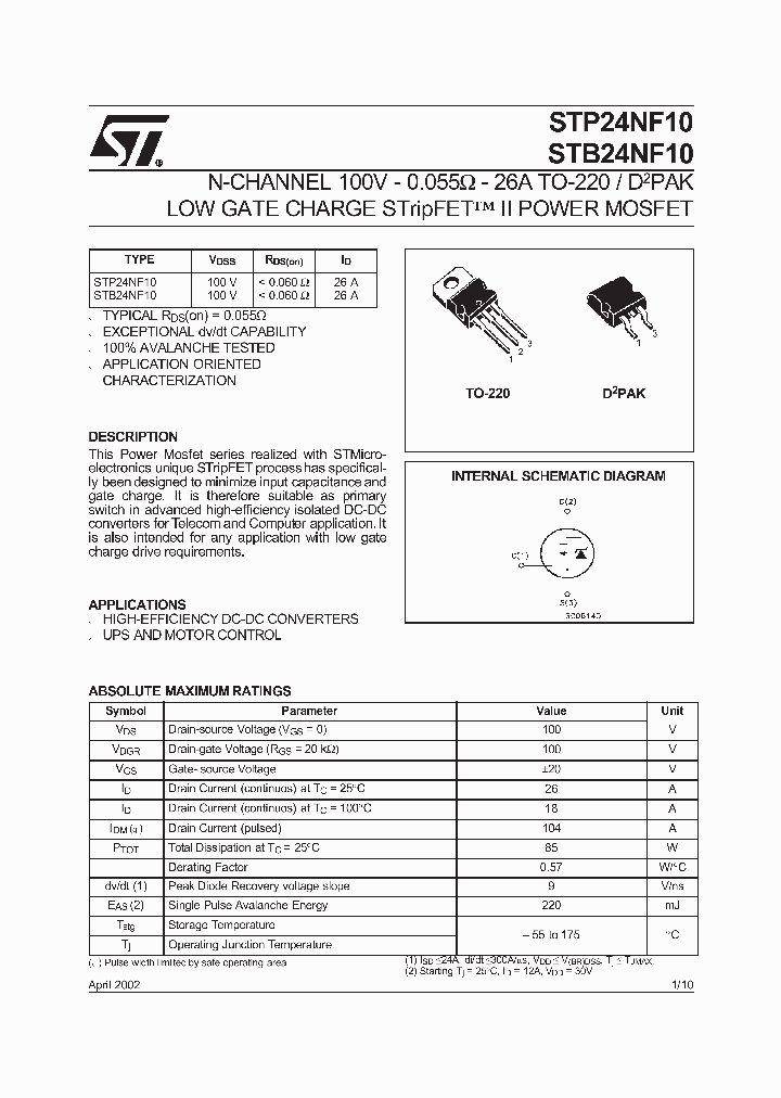 STB24NF10T4_3020202.PDF Datasheet
