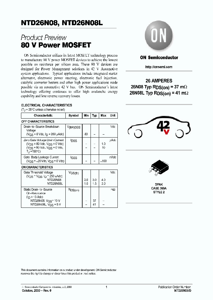 NTD26N08D_3016547.PDF Datasheet
