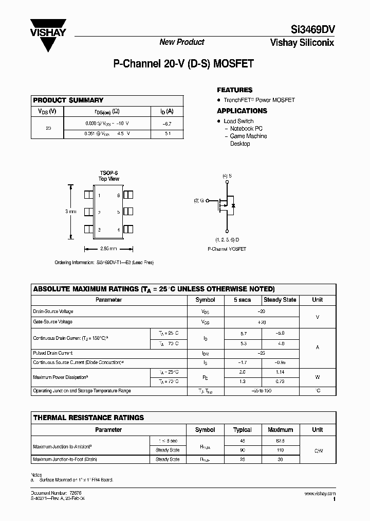 SI3469DV-T1-E3_3025682.PDF Datasheet