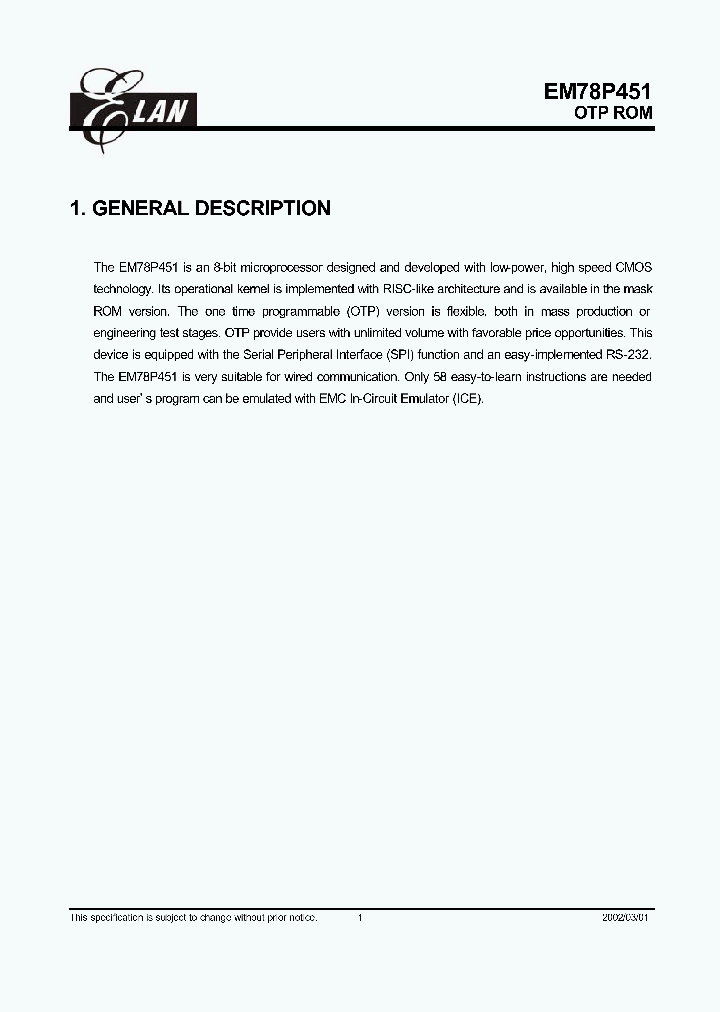 EM78P451_3024854.PDF Datasheet