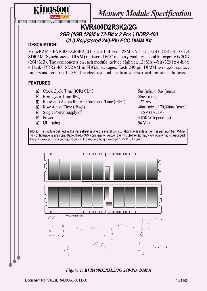 KVR400D2R3K22G_3024697.PDF Datasheet