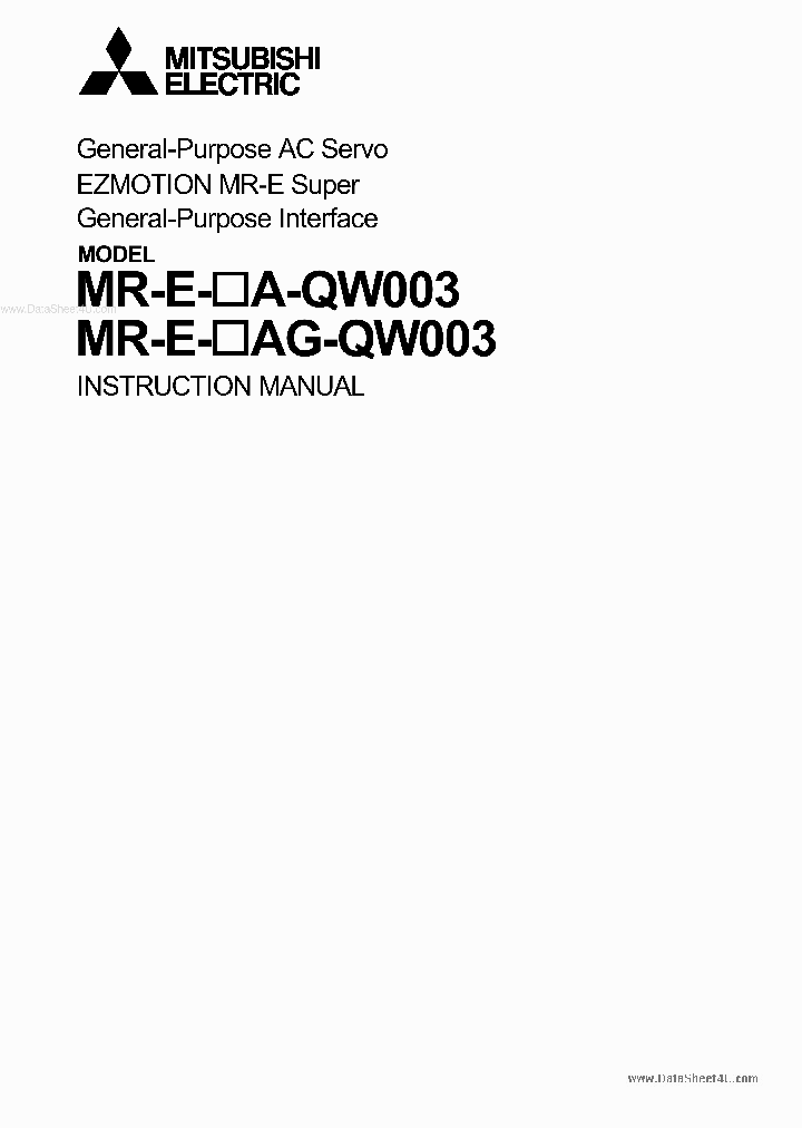 MR-E-100AG-QW003_3025771.PDF Datasheet