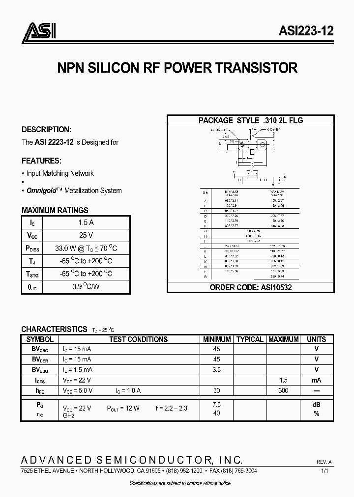ASI223-12_3032038.PDF Datasheet