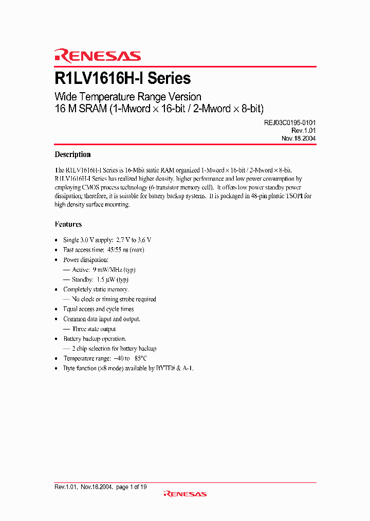 R1LV1616HSA-4LI_3038777.PDF Datasheet