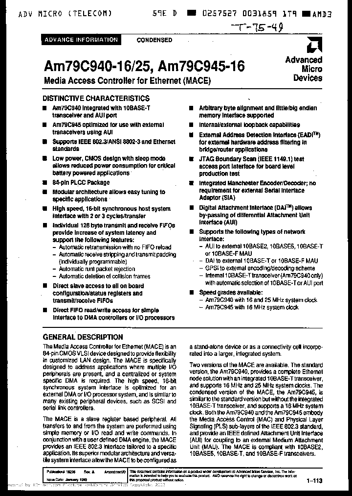 AM79C940-16JC_3039889.PDF Datasheet