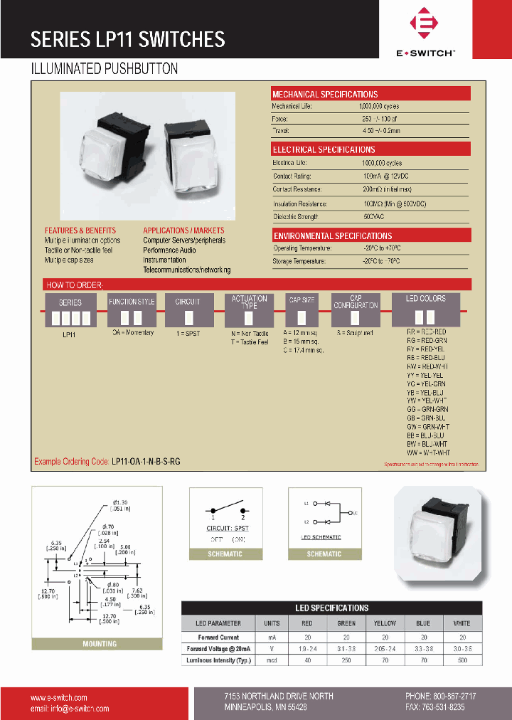 LP11OA1NCSWW_3042239.PDF Datasheet