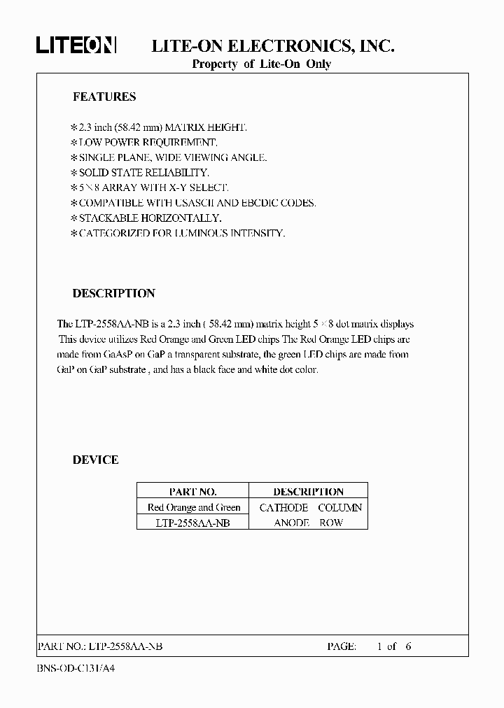 LTP-2558AA-NB_3046946.PDF Datasheet