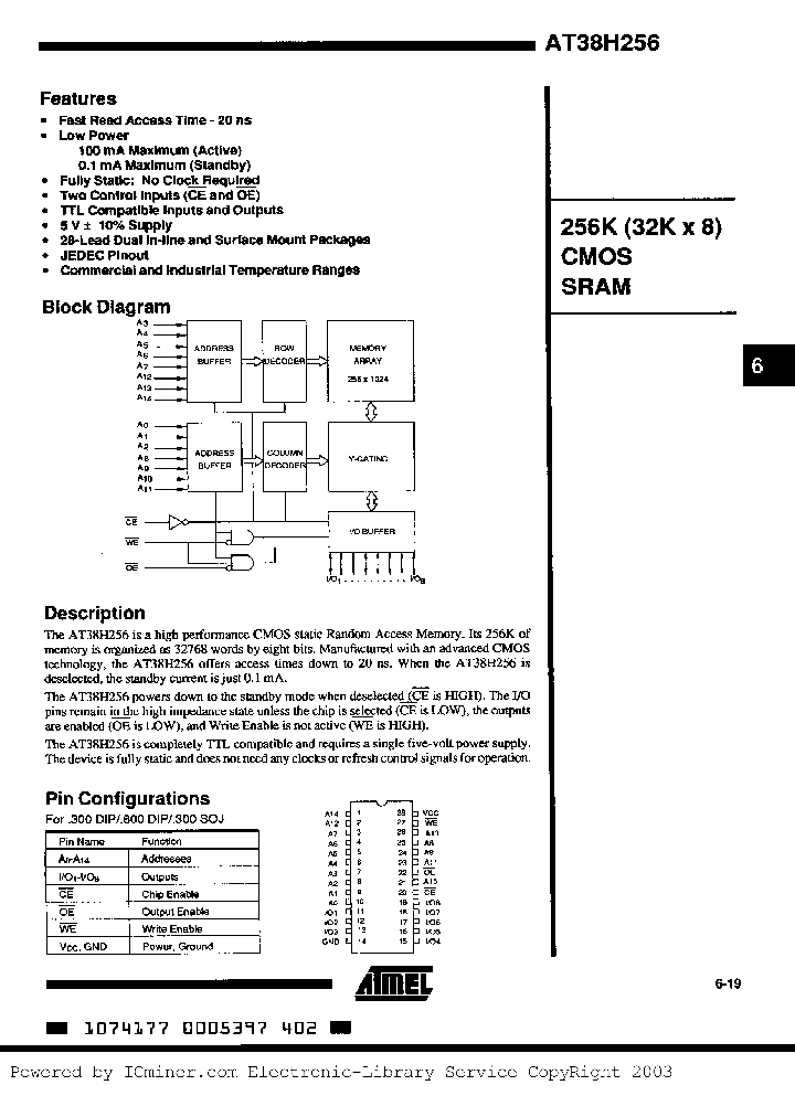 AT38H256-25XI_3053604.PDF Datasheet