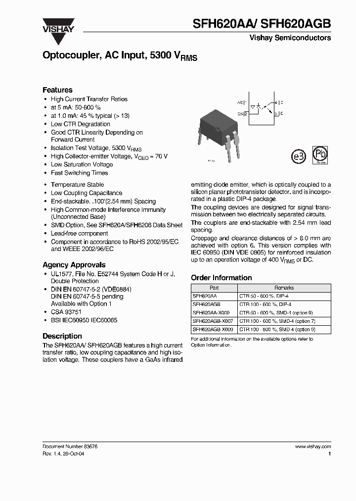 SFH620AA-X009_3052982.PDF Datasheet