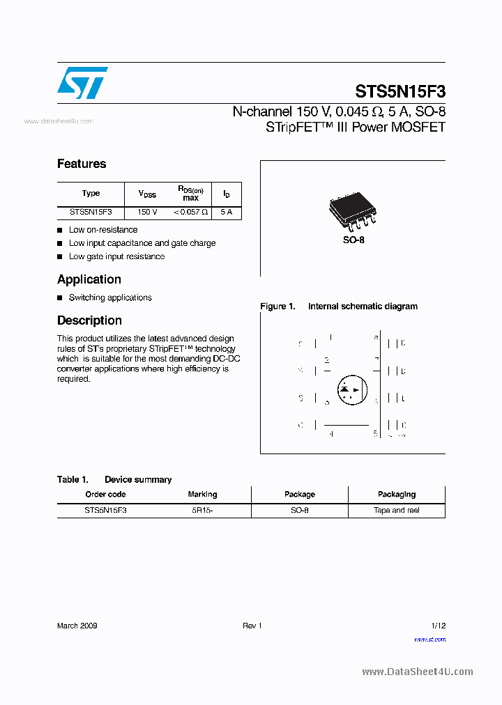 STS5N15F3_3056197.PDF Datasheet