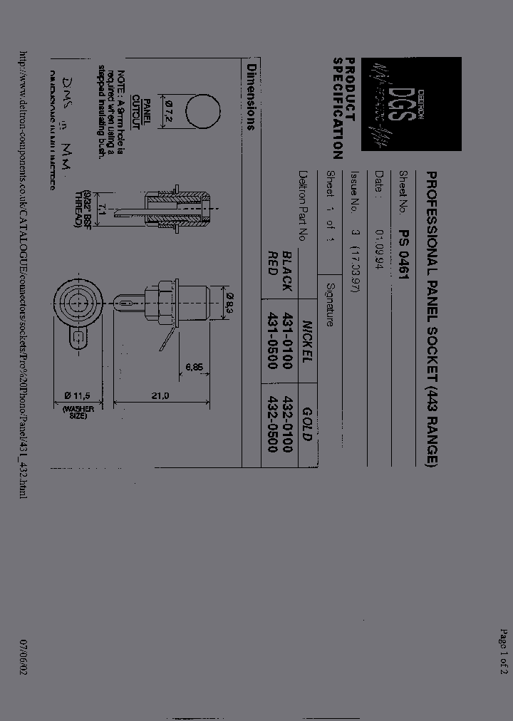 432-0500-1_3056221.PDF Datasheet