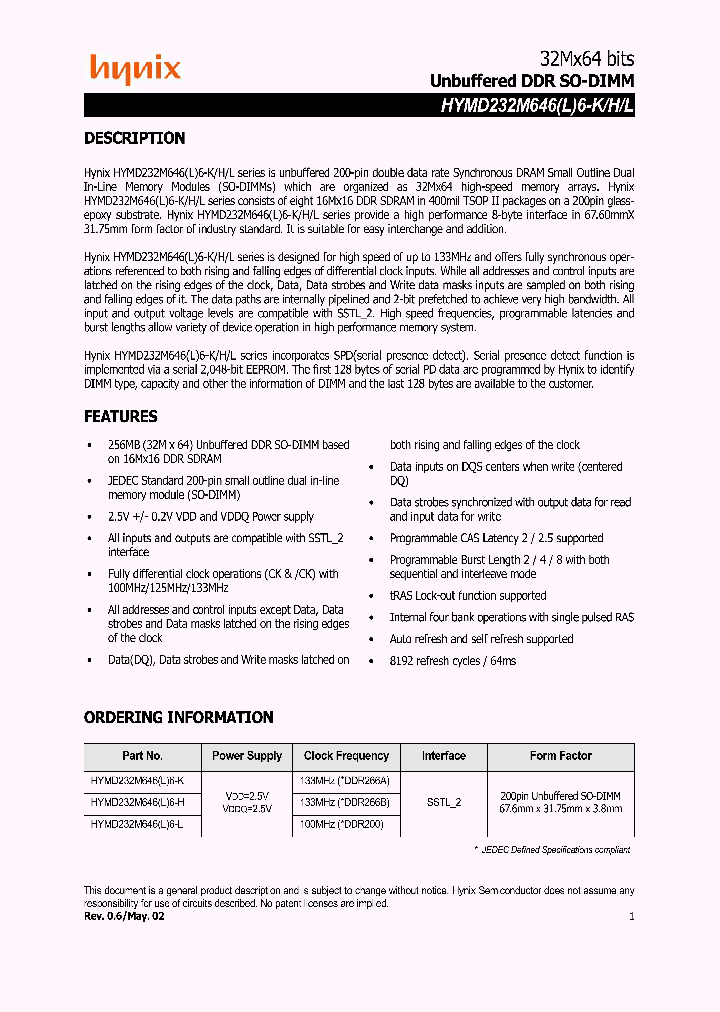 HYMD232M646L6_3058086.PDF Datasheet
