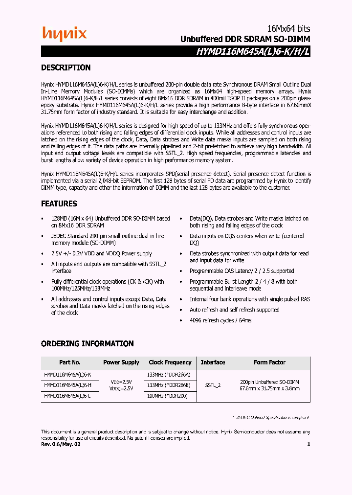 HYMD116M645AL6_3058073.PDF Datasheet