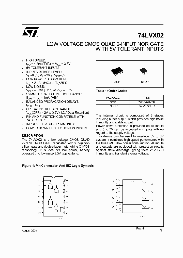 74LVX02MTR_3058652.PDF Datasheet