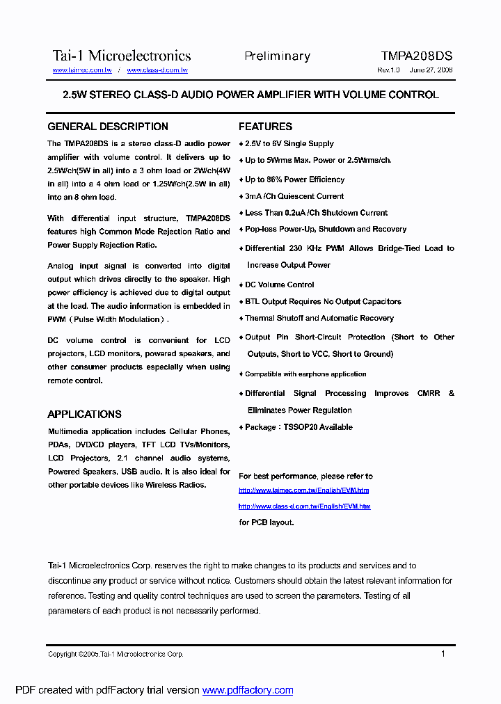 TMPA208DS_3059511.PDF Datasheet