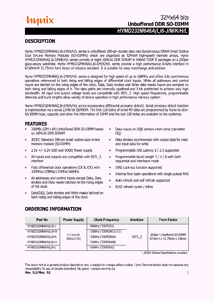 HYMD232M646AL6_3058085.PDF Datasheet