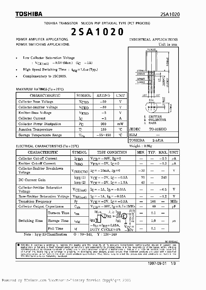 2SA1020Y_3063073.PDF Datasheet