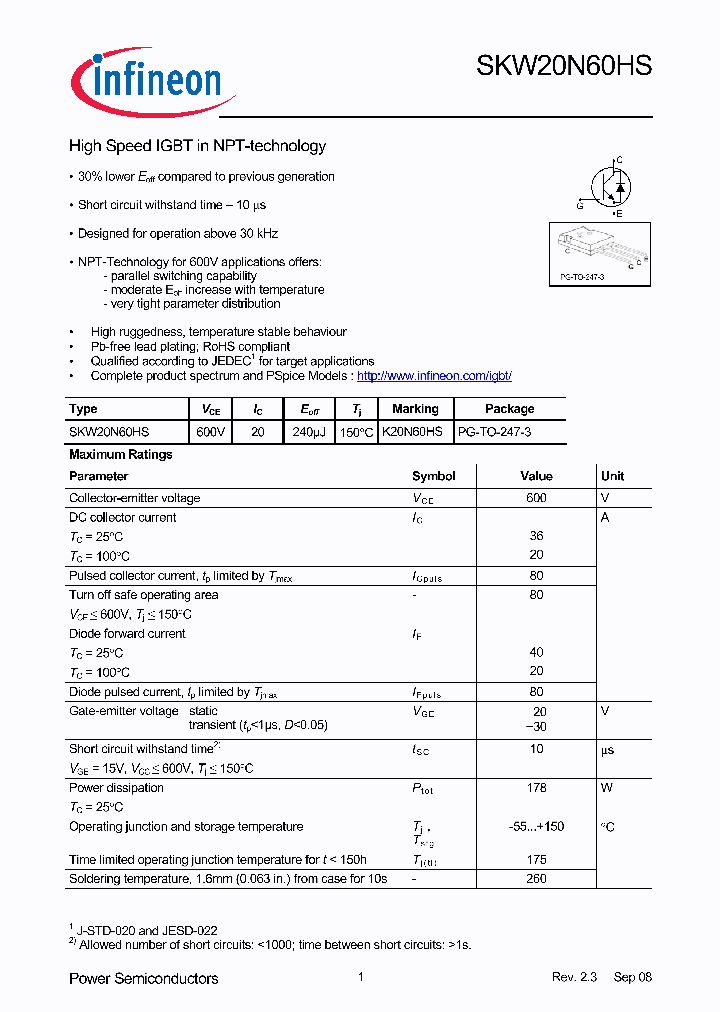 SKW20N60HS_3065149.PDF Datasheet