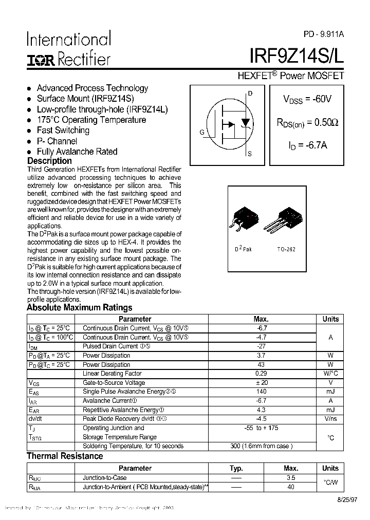 IRF9Z14STRL_3067216.PDF Datasheet