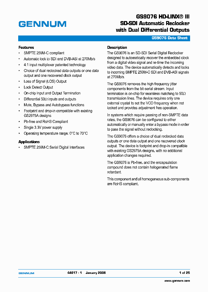 GS9076-CNE3_3069426.PDF Datasheet
