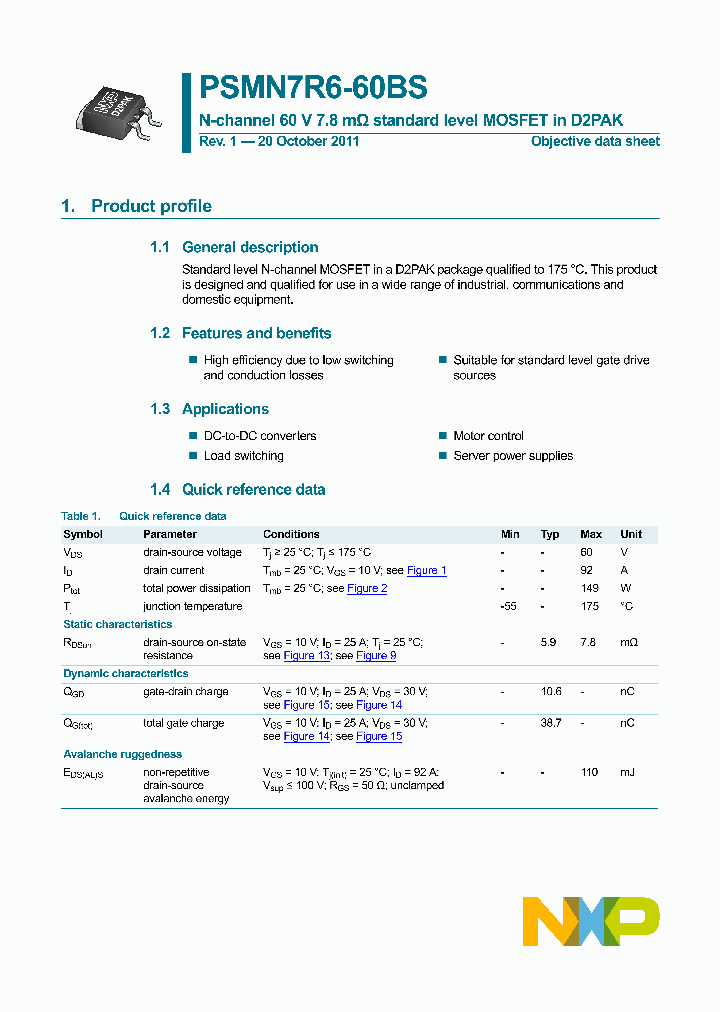 PSMN7R6-60BS_3070764.PDF Datasheet