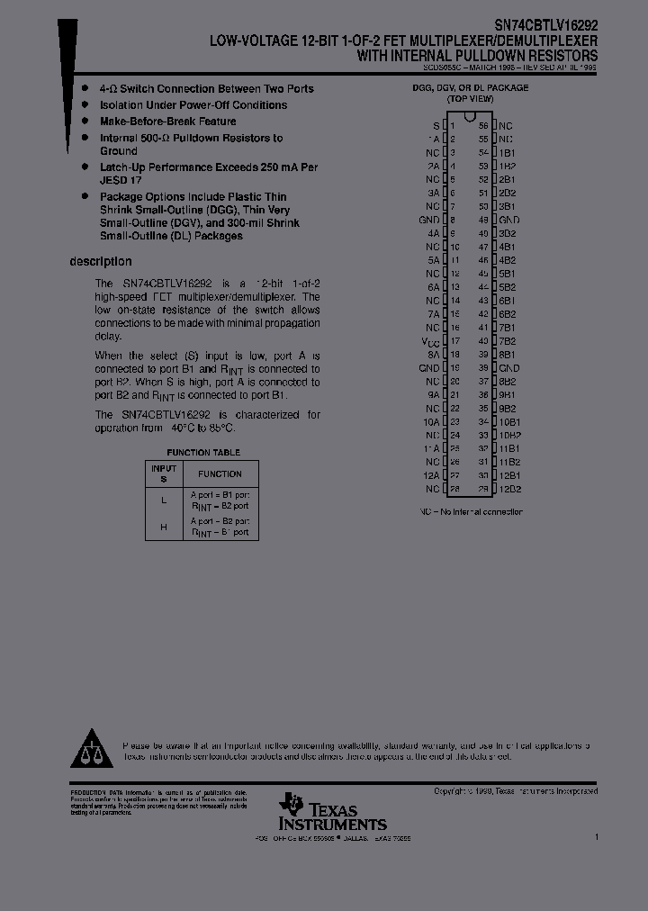 SN74CBTLV16292DGVR_3071924.PDF Datasheet