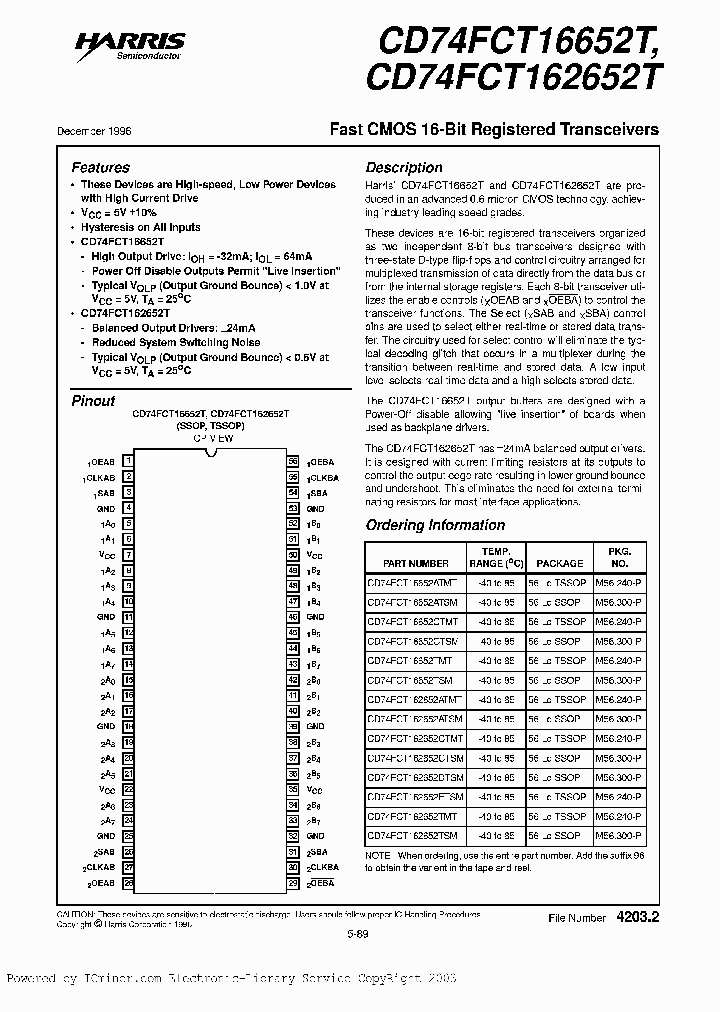 CD74FCT162652ETSM_3073563.PDF Datasheet