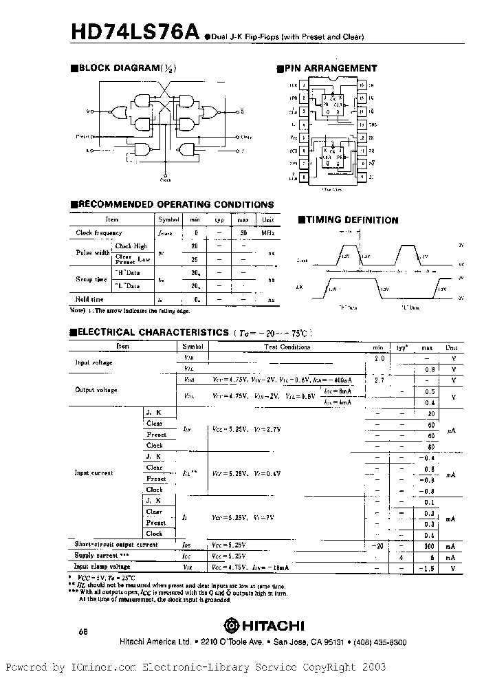 HD74LS76P_3074884.PDF Datasheet