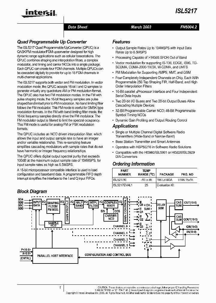 ISL5217_3076085.PDF Datasheet