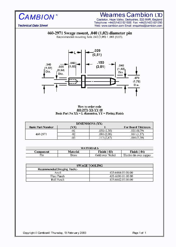 460-2971_3079536.PDF Datasheet