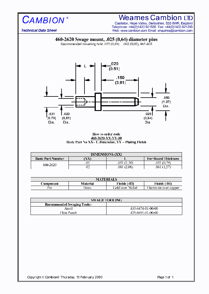 460-2620_3079492.PDF Datasheet