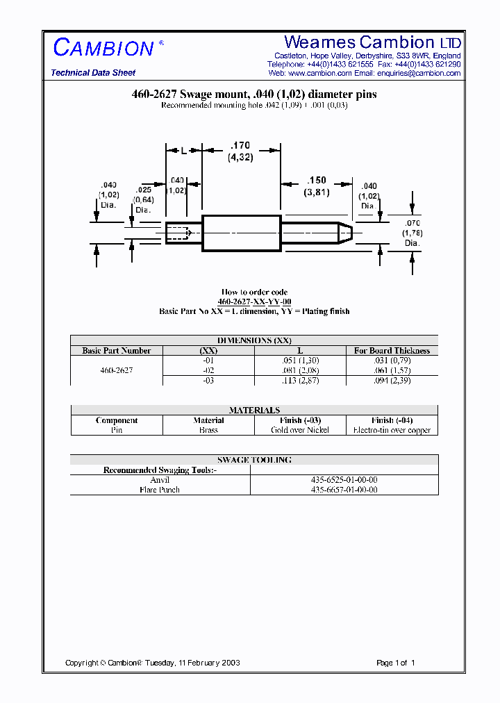 460-2627_3079496.PDF Datasheet