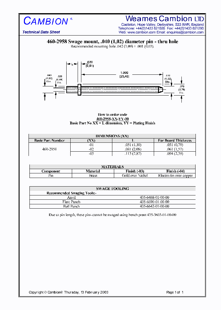 460-2958_3079534.PDF Datasheet