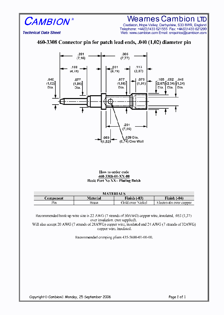 460-3308_3080298.PDF Datasheet