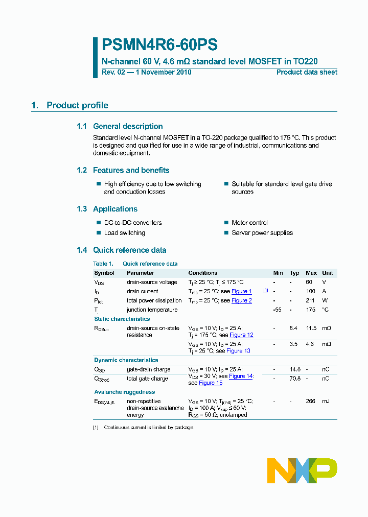 PSMN4R6-60PS_3077400.PDF Datasheet