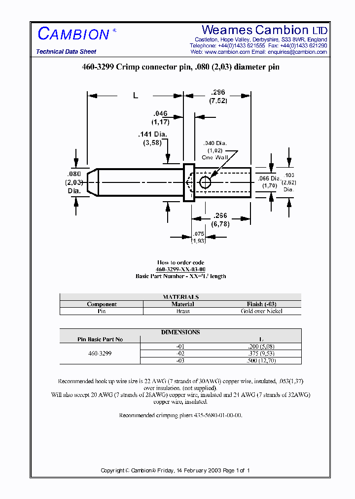 460-3299_3081648.PDF Datasheet