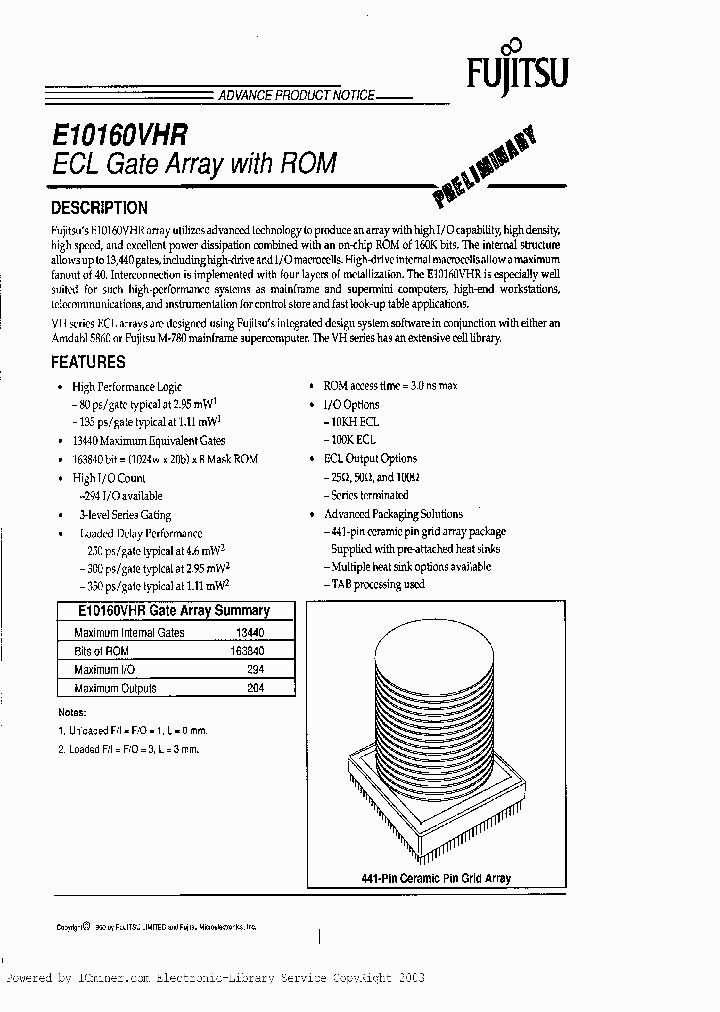 E10160VHR-DIE_3083770.PDF Datasheet