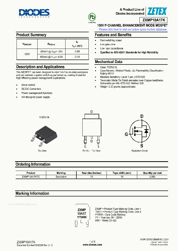 ZXMP10A17K_3084429.PDF Datasheet