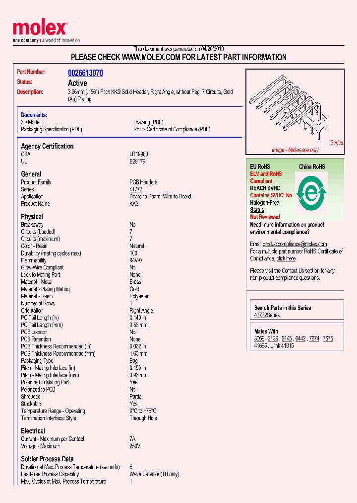 26-61-3070_3097080.PDF Datasheet