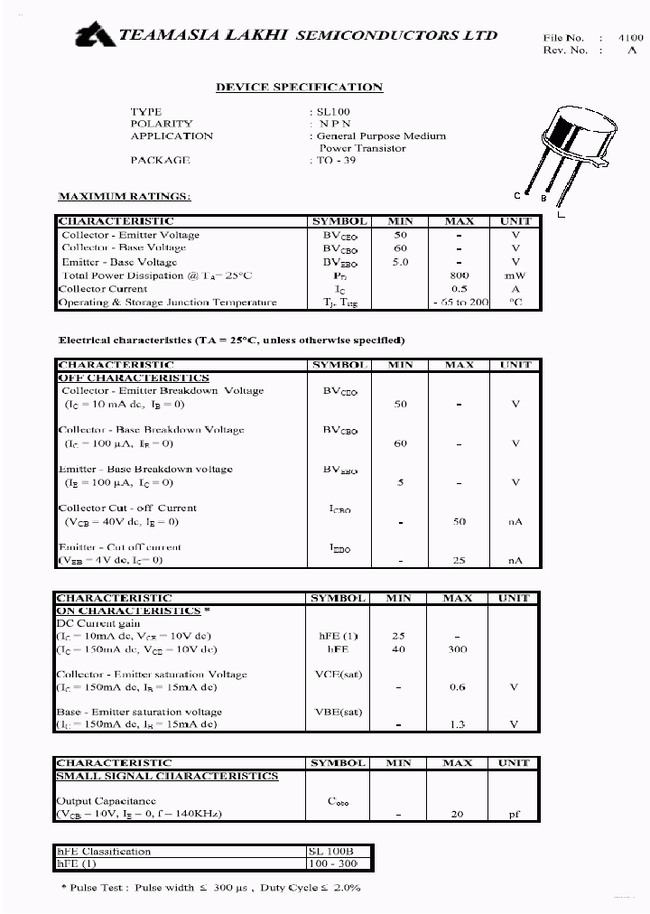 SL100_3099812.PDF Datasheet