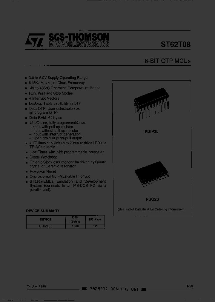 ST62T08M6SWD_3092165.PDF Datasheet