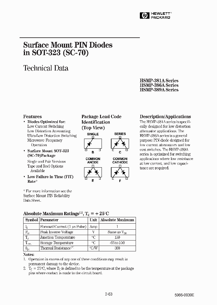 HSMP-386ASERIES_3099225.PDF Datasheet