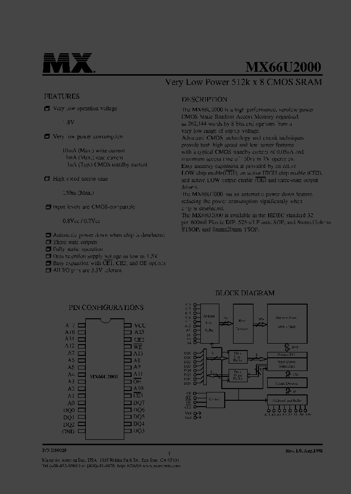 MX66U2000-15TRC_3089781.PDF Datasheet